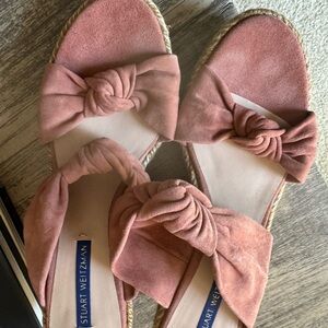Stuart Weitzman Blush Espadrille Sandals